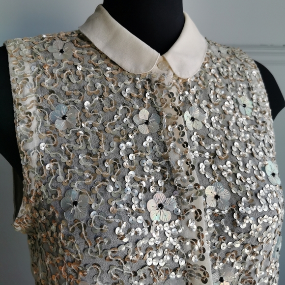 TOPSHOP White Embellished Blouse - Picture 3 of 4